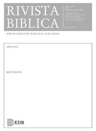 Copertina del fascicolo 2/2024 from journal Rivista biblica