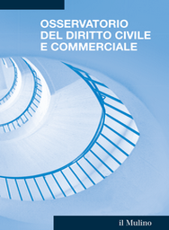 Copertina del fascicolo 2/2024 from journal Osservatorio del diritto civile e commerciale